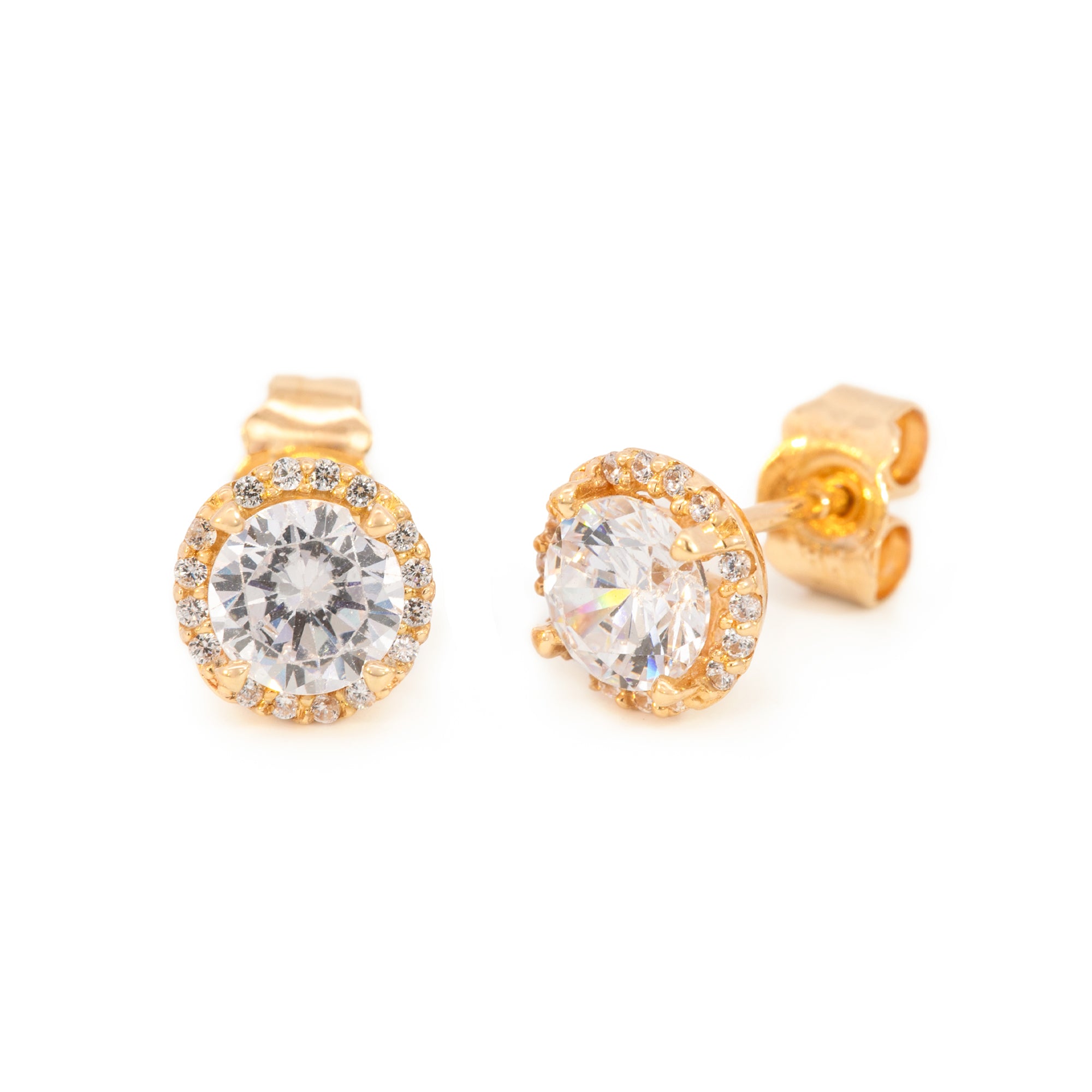 ARETES CANASTA FLOR ZIRCÓN