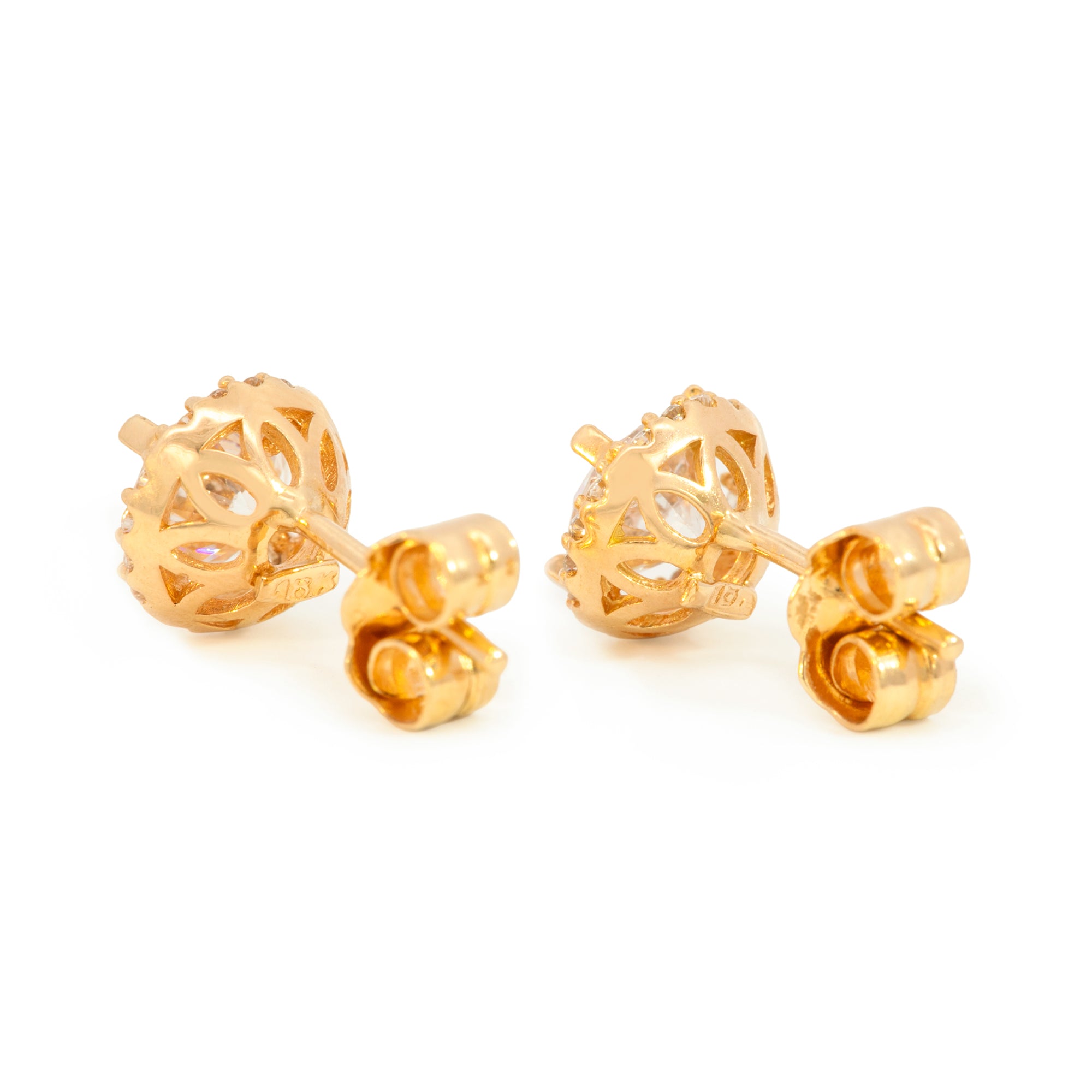 ARETES CANASTA FLOR ZIRCÓN