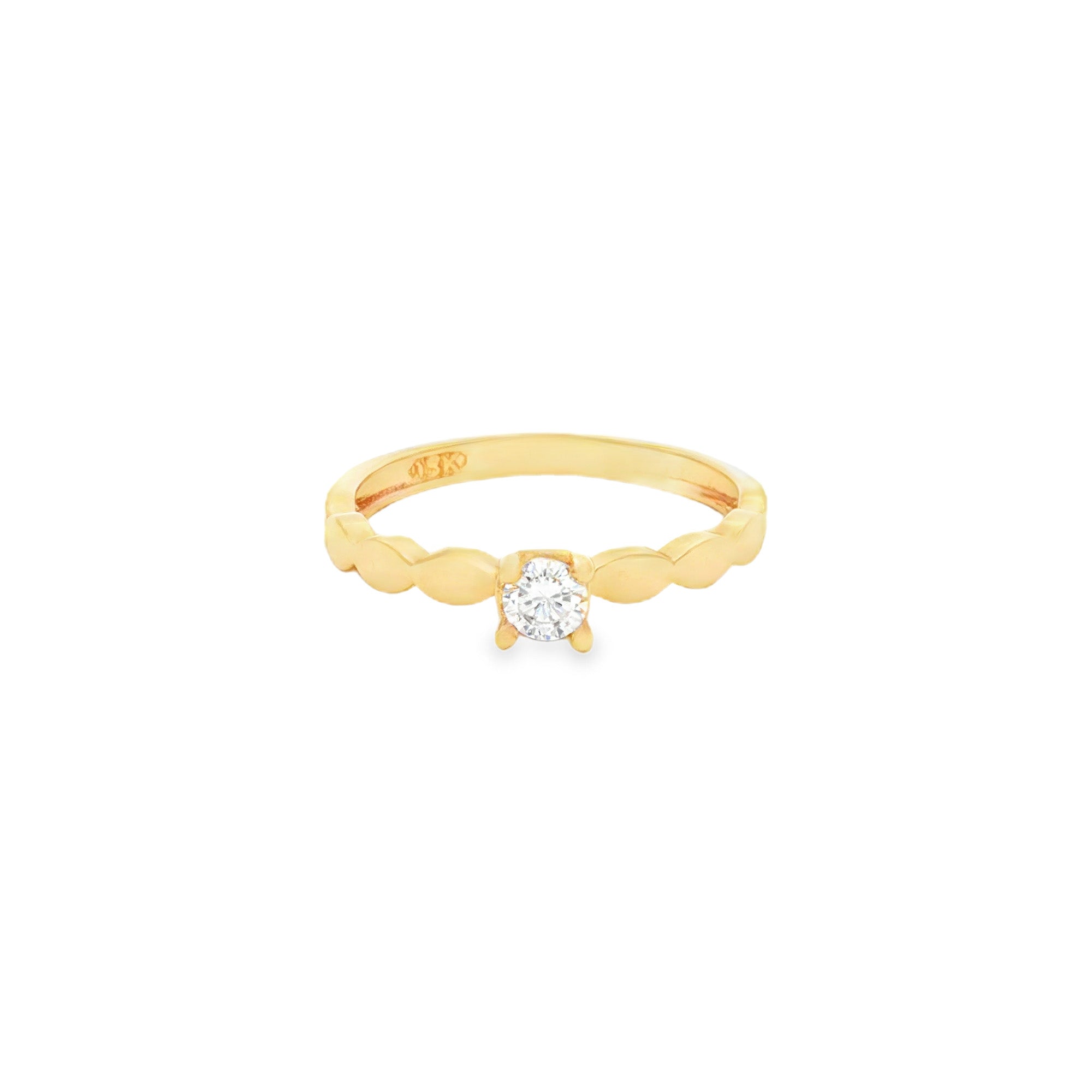 ANILLO SOLITARIO CON ZIRCÓN