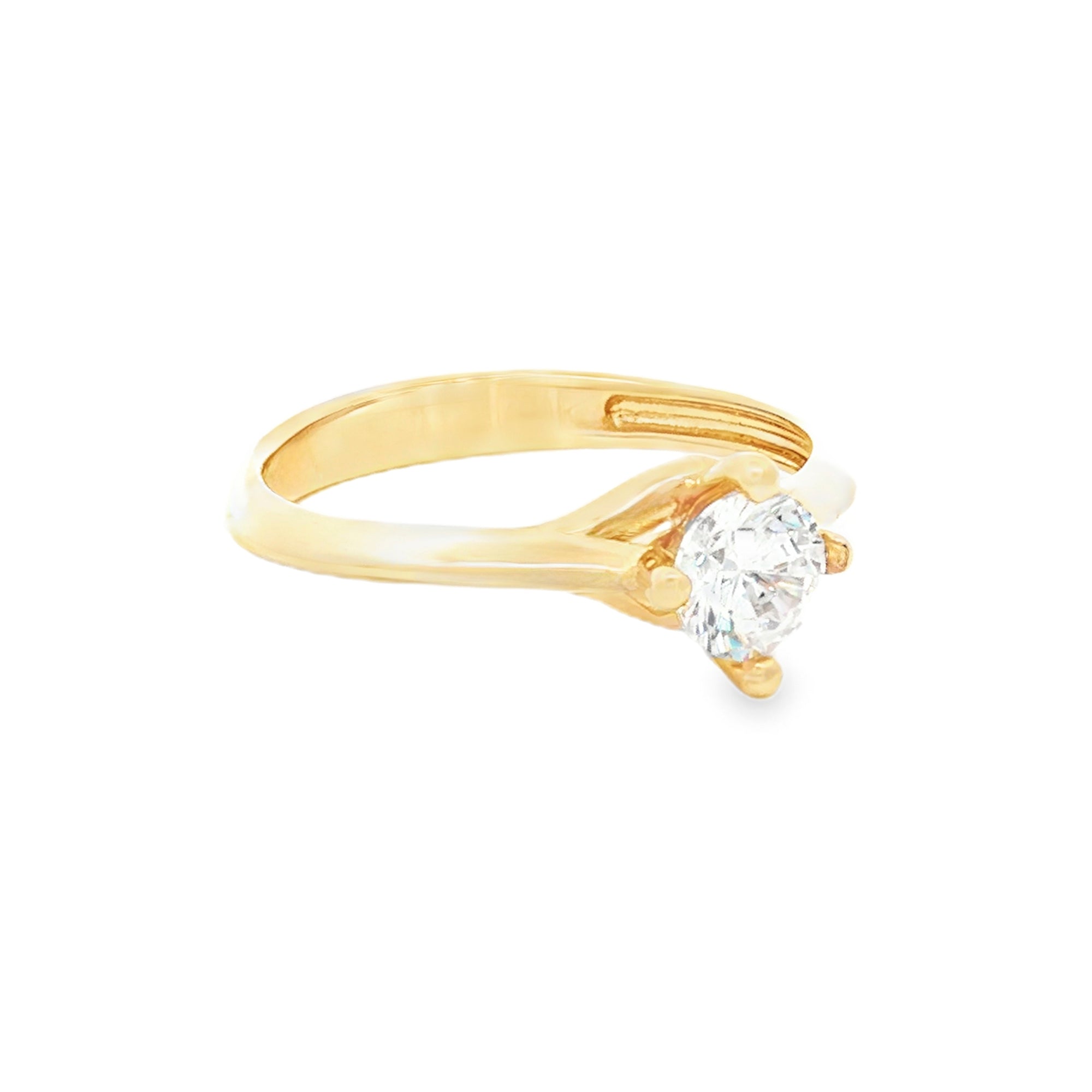 ANILLO SOLITARIO ROMBO CON ZIRCÓN