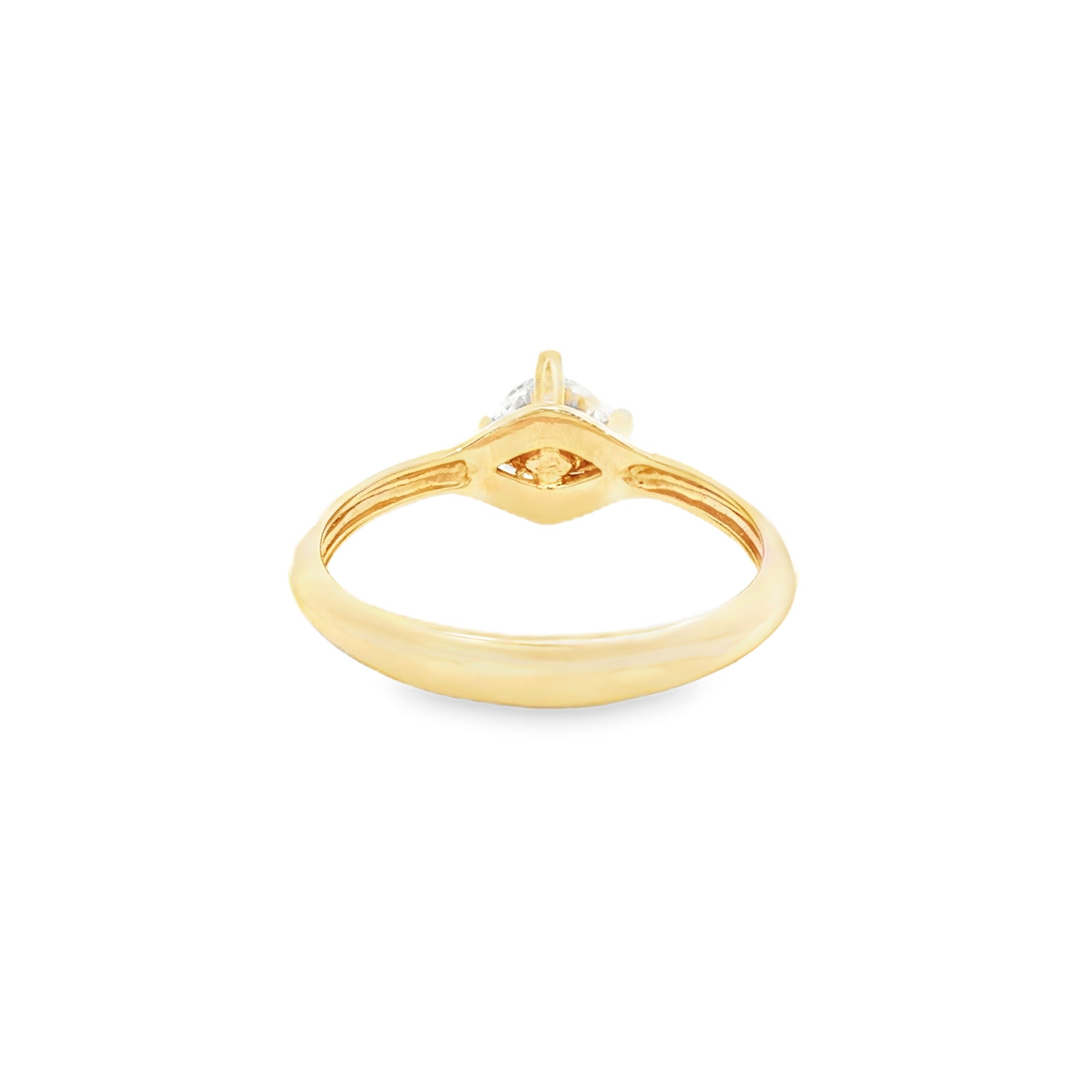 ANILLO SOLITARIO ROMBO CON ZIRCÓN
