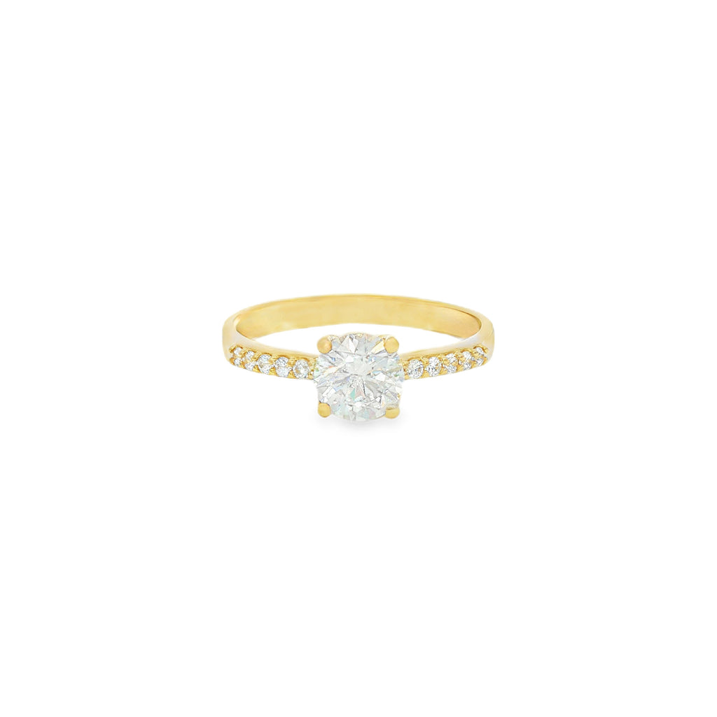 ANILLO SOLITARIO CON ZIRCONES