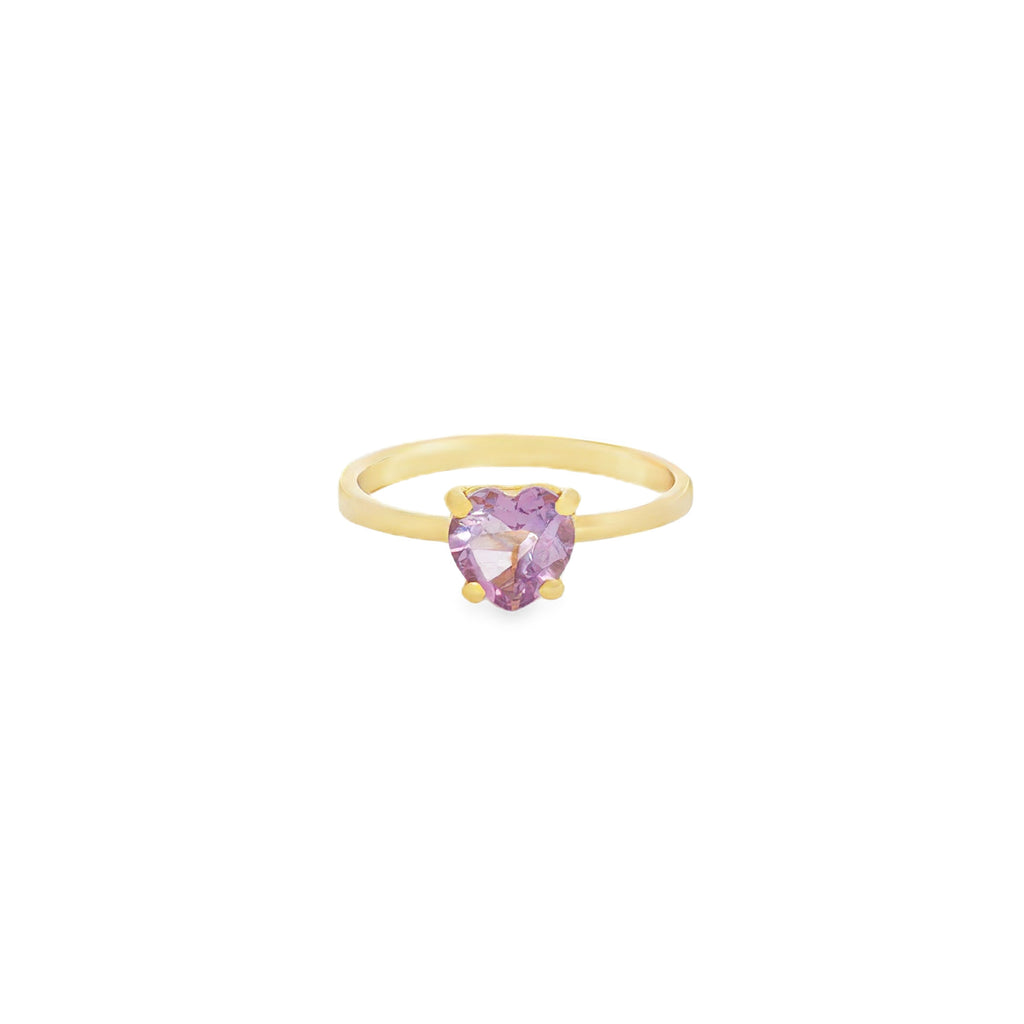 ANILLO AMATISTA CORAZÓN