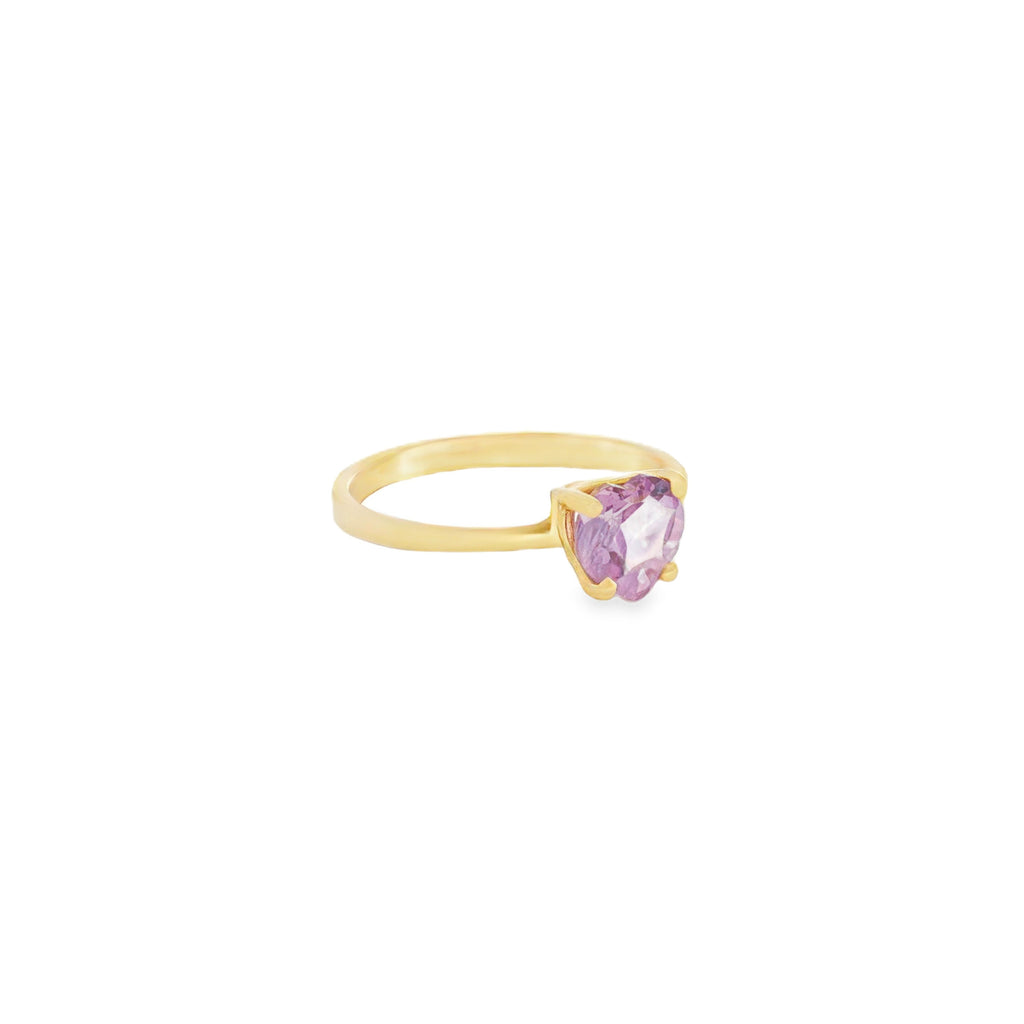 ANILLO AMATISTA CORAZÓN
