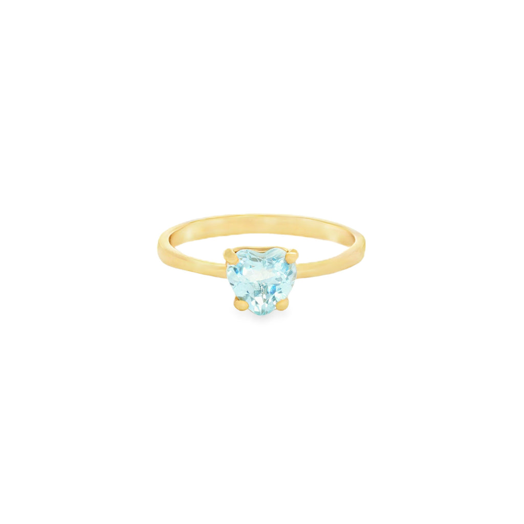 ANILLO SOLITARIO TOPACIO CORAZÓN