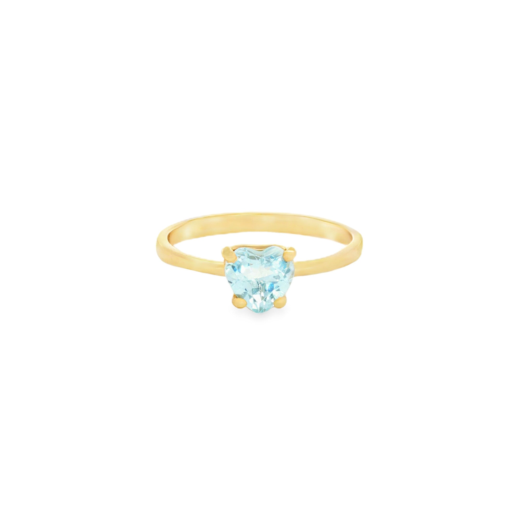 ANILLO SOLITARIO TOPACIO CORAZÓN