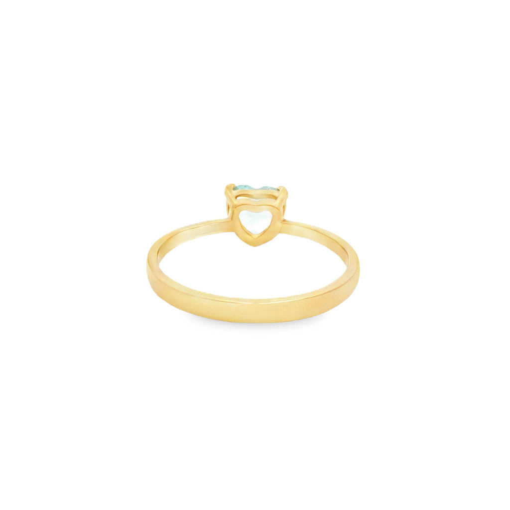 ANILLO SOLITARIO TOPACIO CORAZÓN