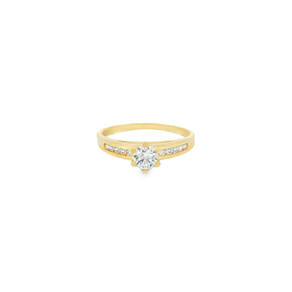 ANILLO SOLITARIO CON ZIRCÓN