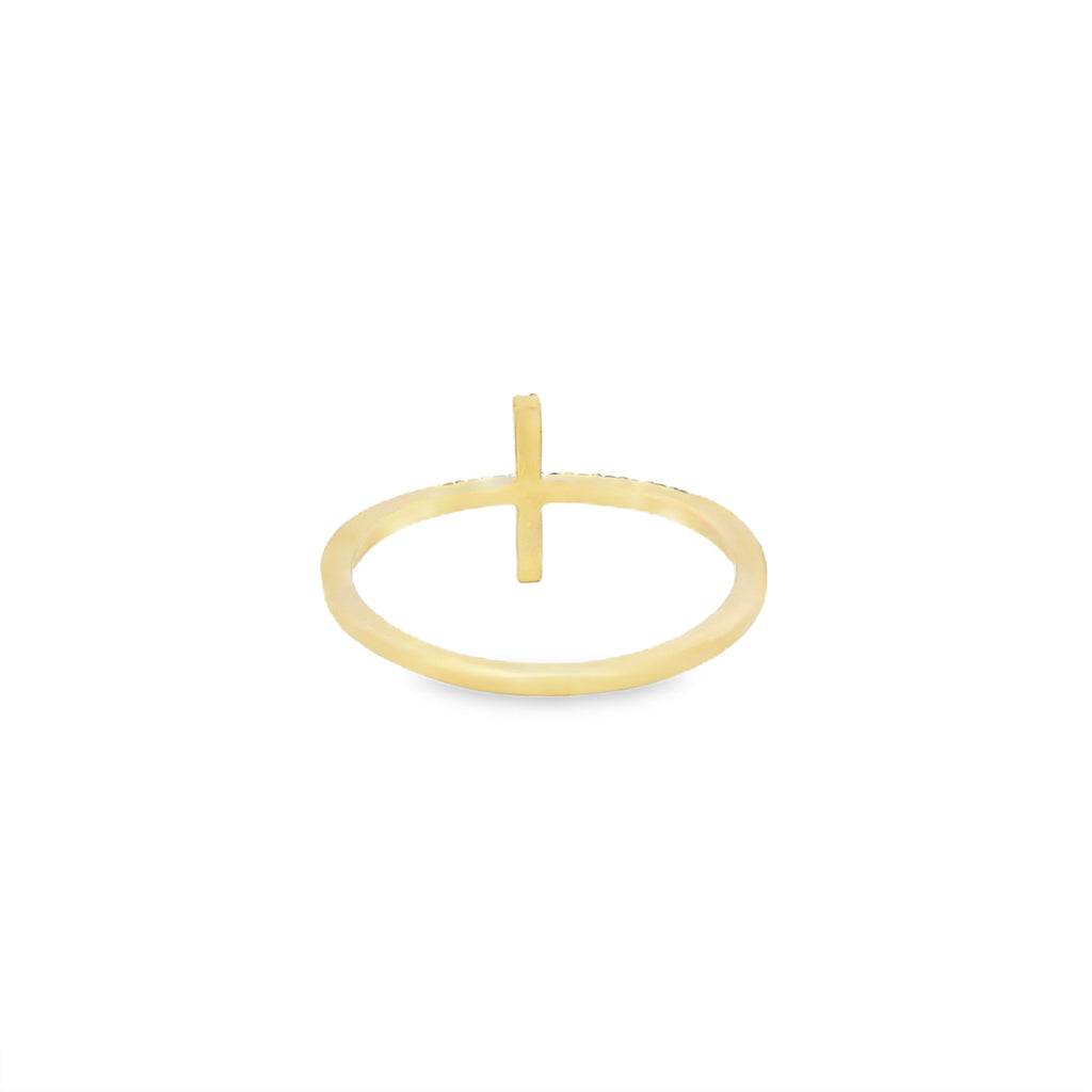 ANILLO CRUZ ZIRCÓN NEGRO
