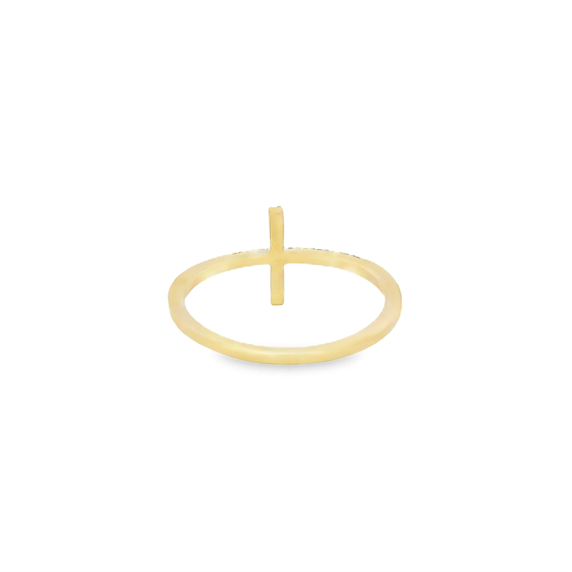 ANILLO CRUZ ZIRCÓN NEGRO
