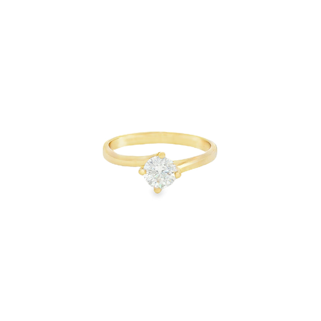 ANILLO SOLITARIO ZIRCÓN CRUZADO