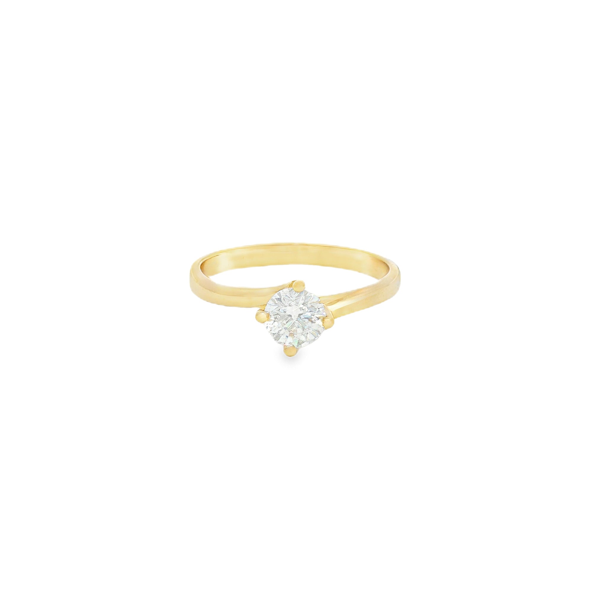 ANILLO SOLITARIO ZIRCÓN CRUZADO