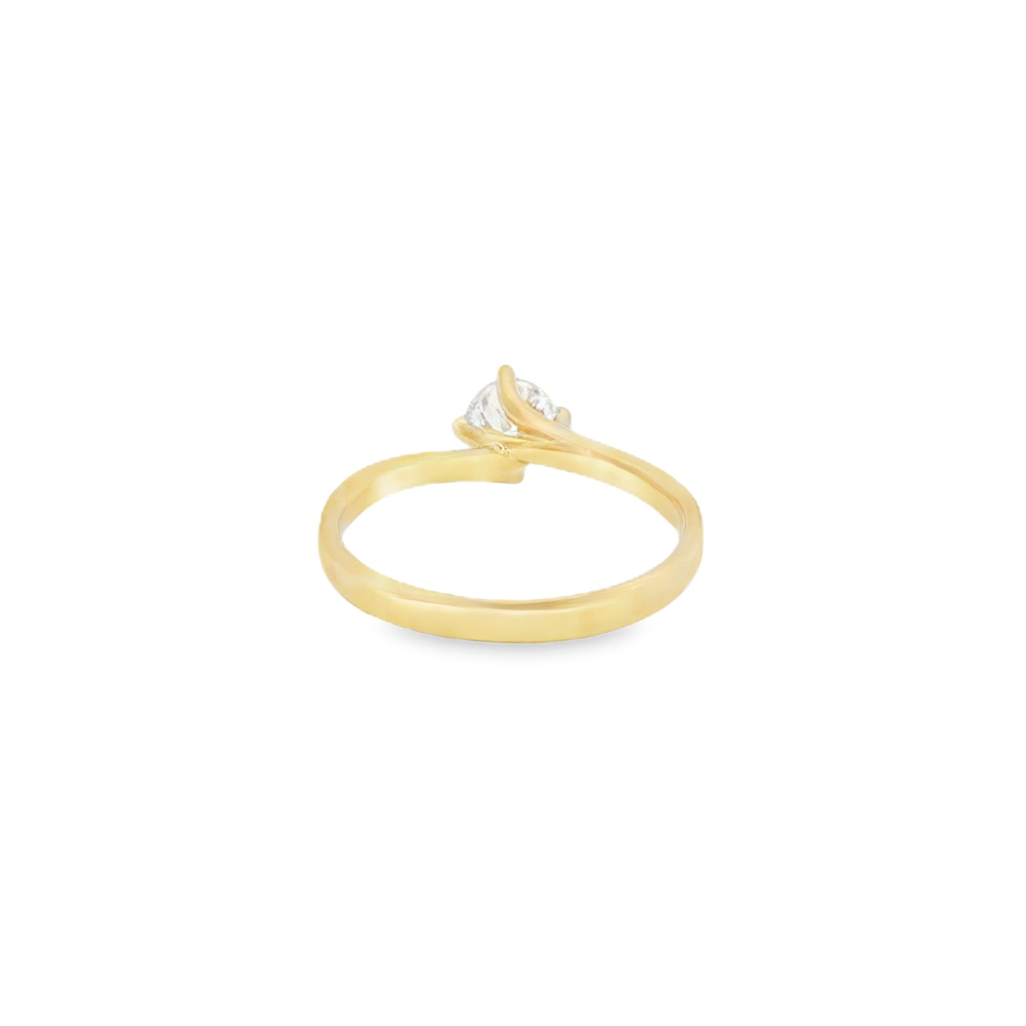 ANILLO SOLITARIO ZIRCÓN CRUZADO