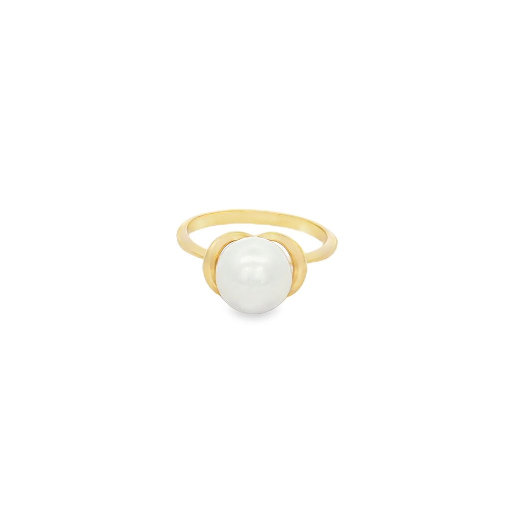 ANILLO PERLA BISEL LATERAL