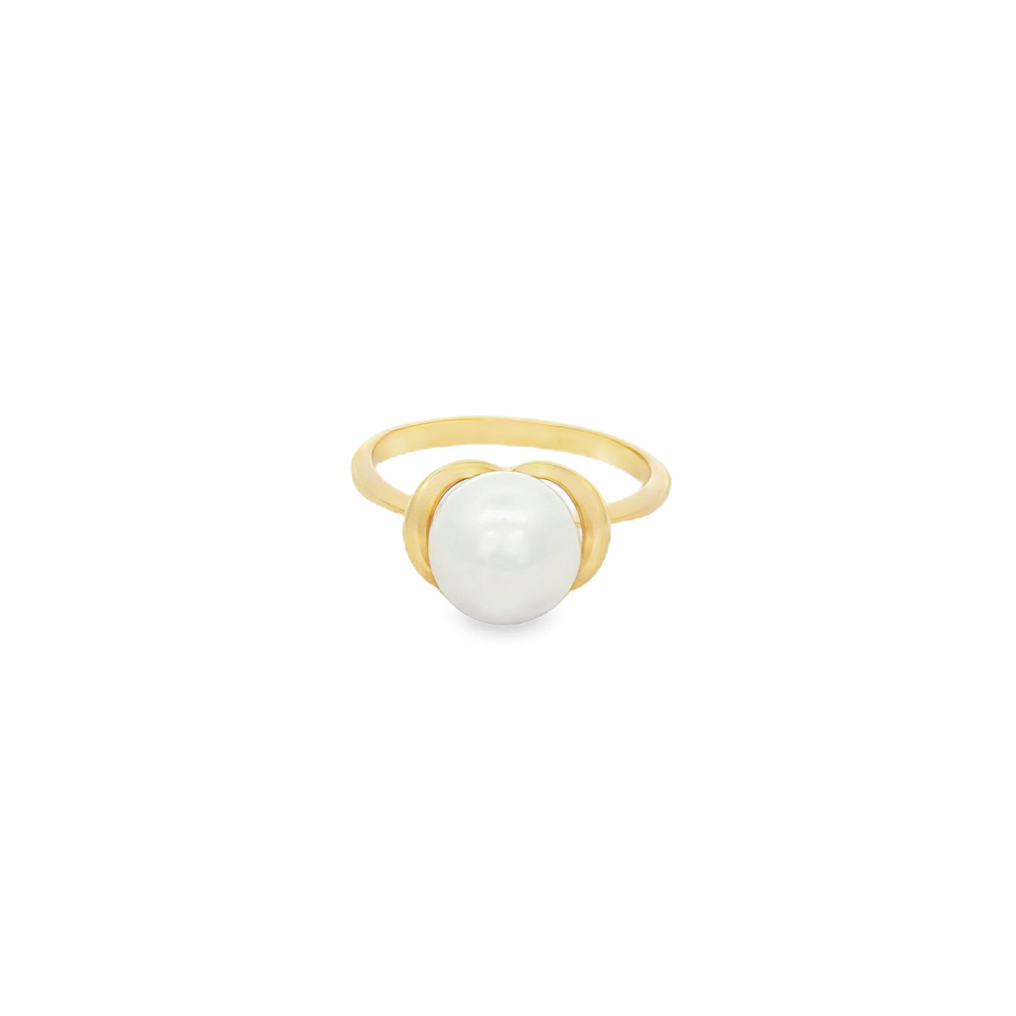 ANILLO PERLA BISEL LATERAL