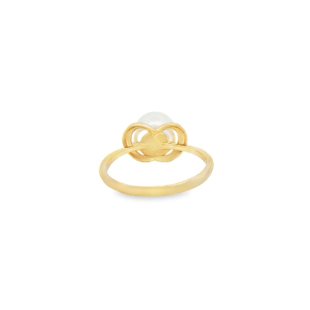 ANILLO PERLA BISEL LATERAL