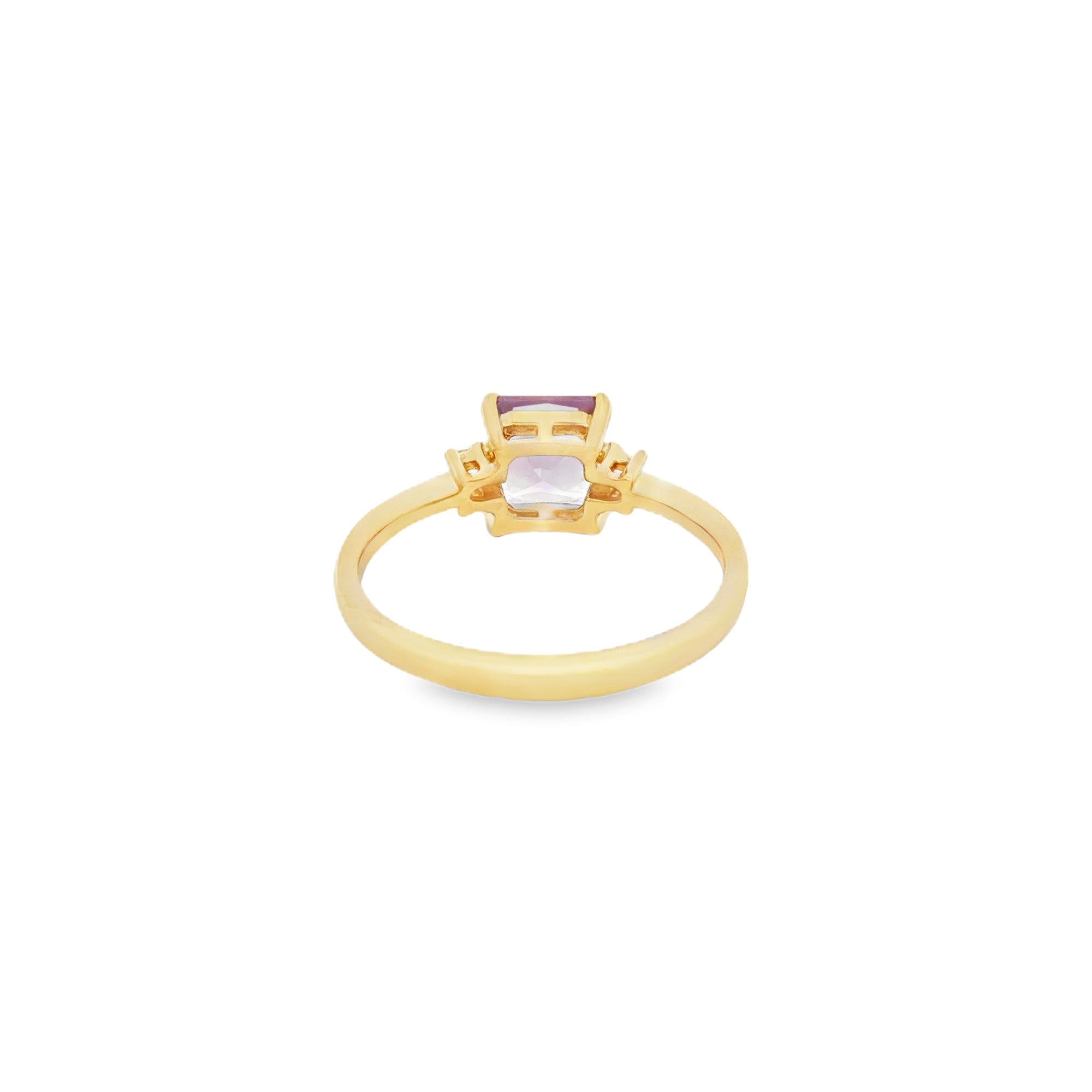 ANILLO AMATISTA CON ZIRCONES