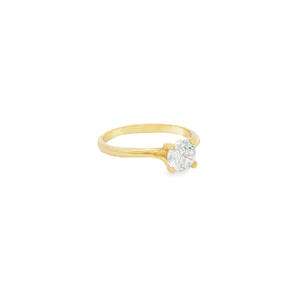 ANILLO SOLITARIO CON ZIRCÓN