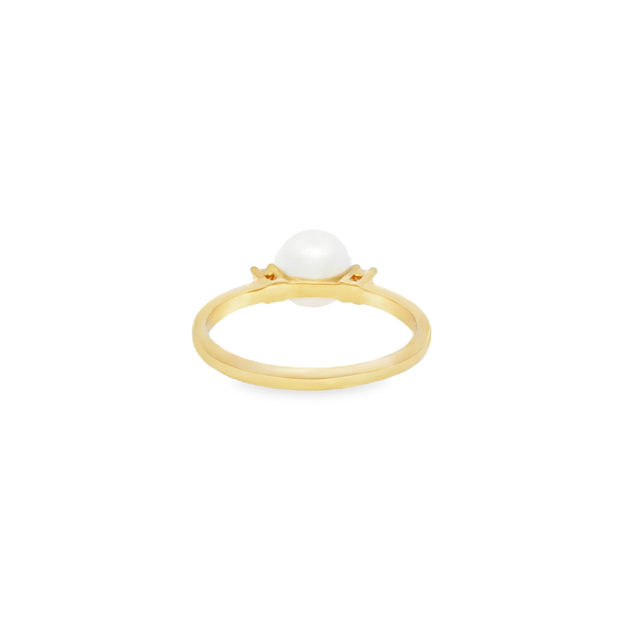 ANILLO CON PERLA Y ZIRCÓN