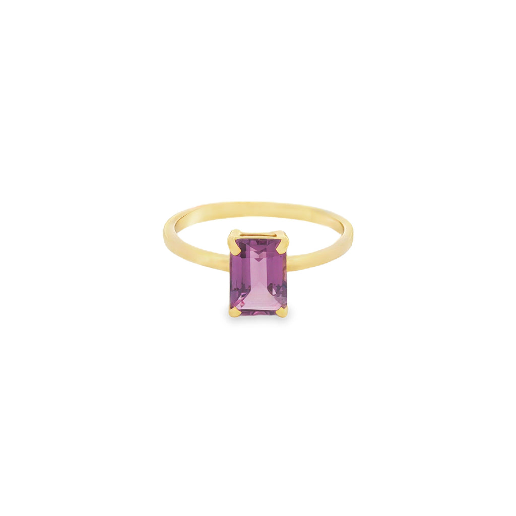 ANILLO AMATISTA RECTANGULAR
