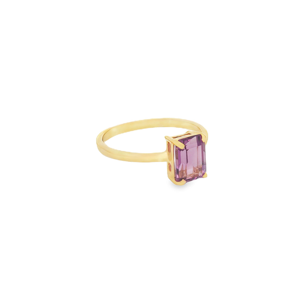 ANILLO AMATISTA RECTANGULAR