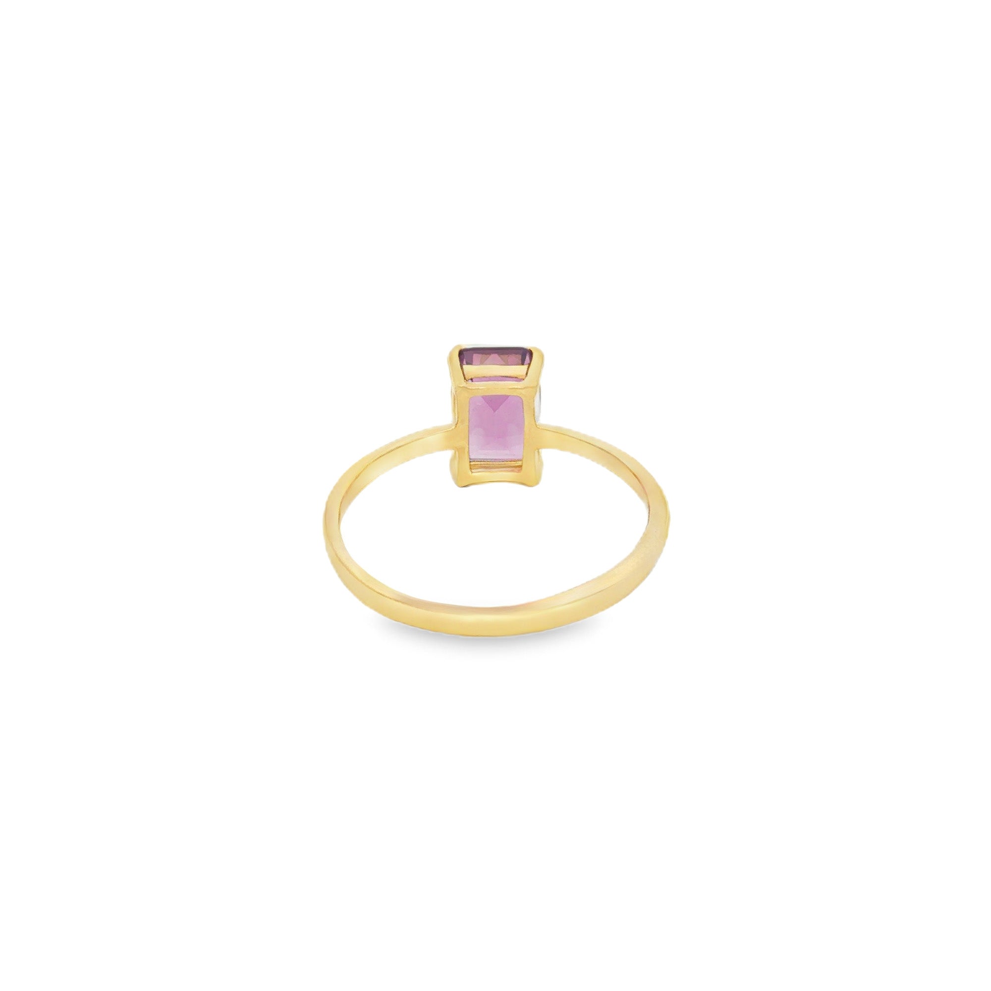 ANILLO AMATISTA RECTANGULAR