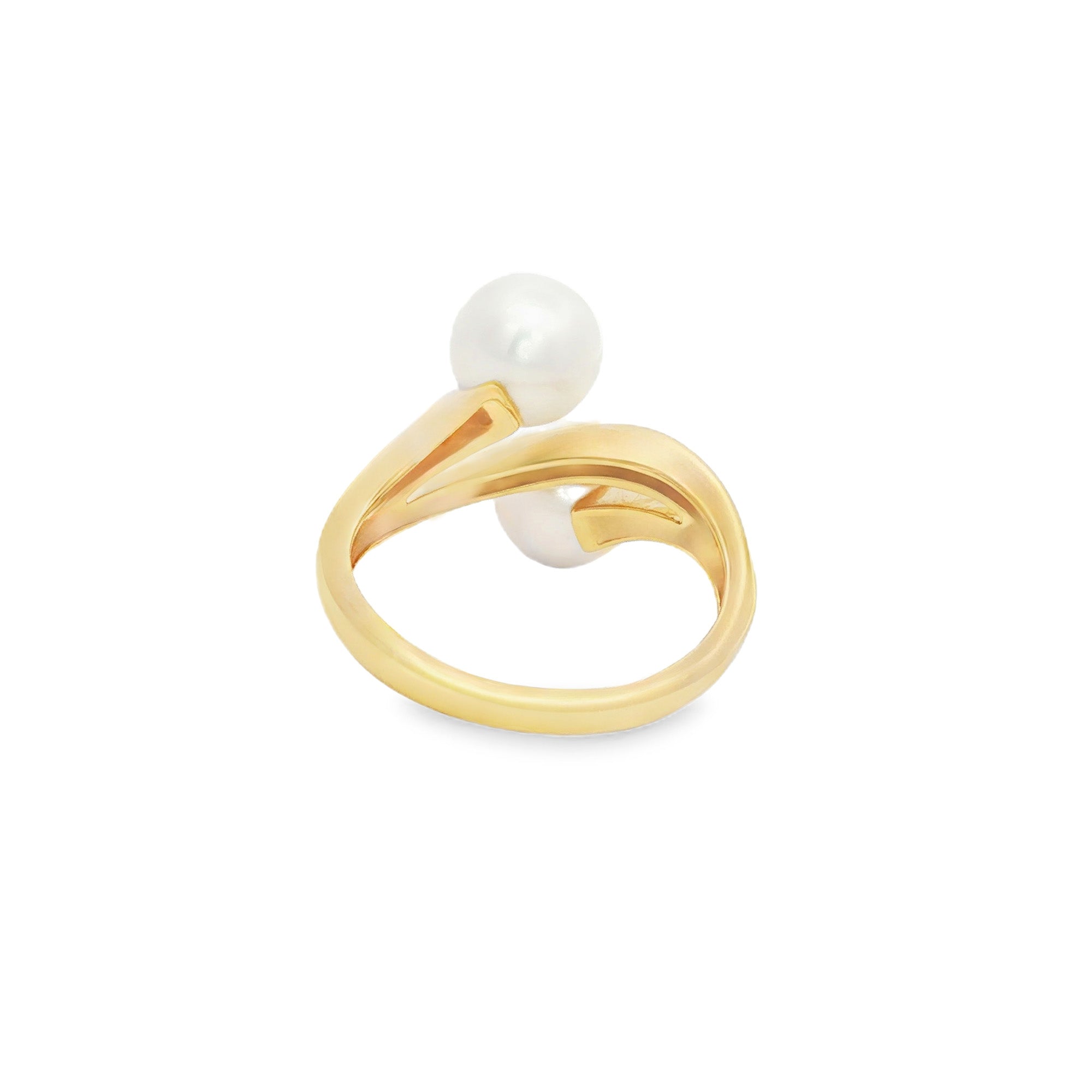 ANILLO CRUZADO CON PERLAS