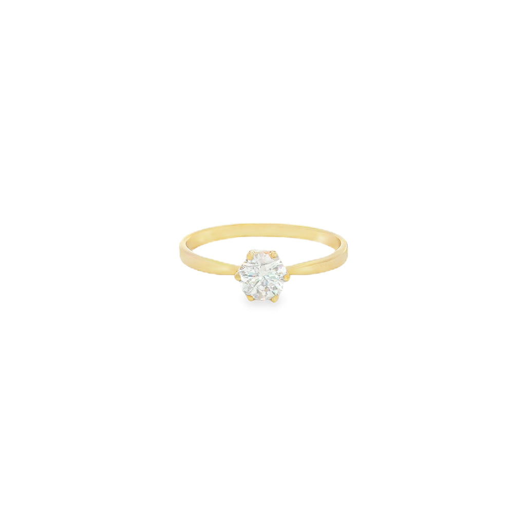 ANILLO SOLITARIO CON ZIRCÓN