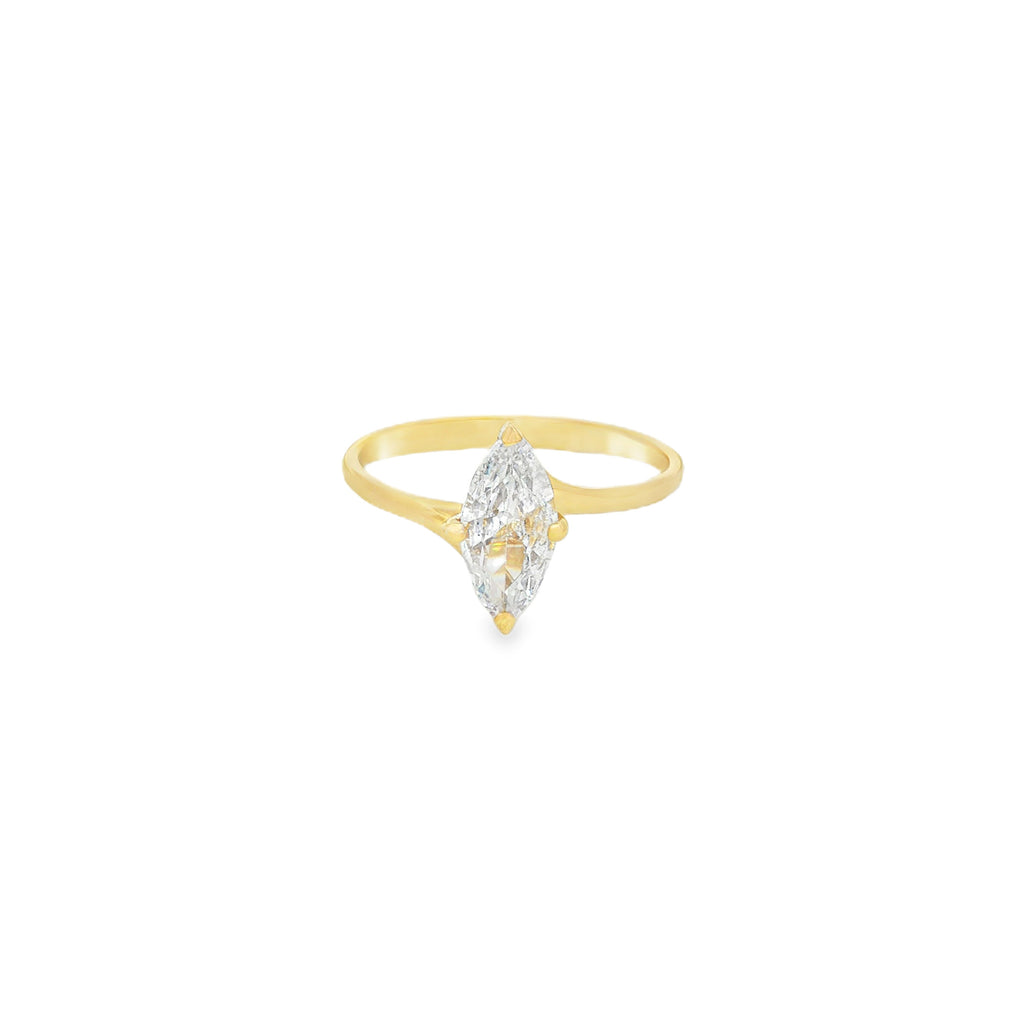 ANILLO CON ZIRCÓN MARQUESA