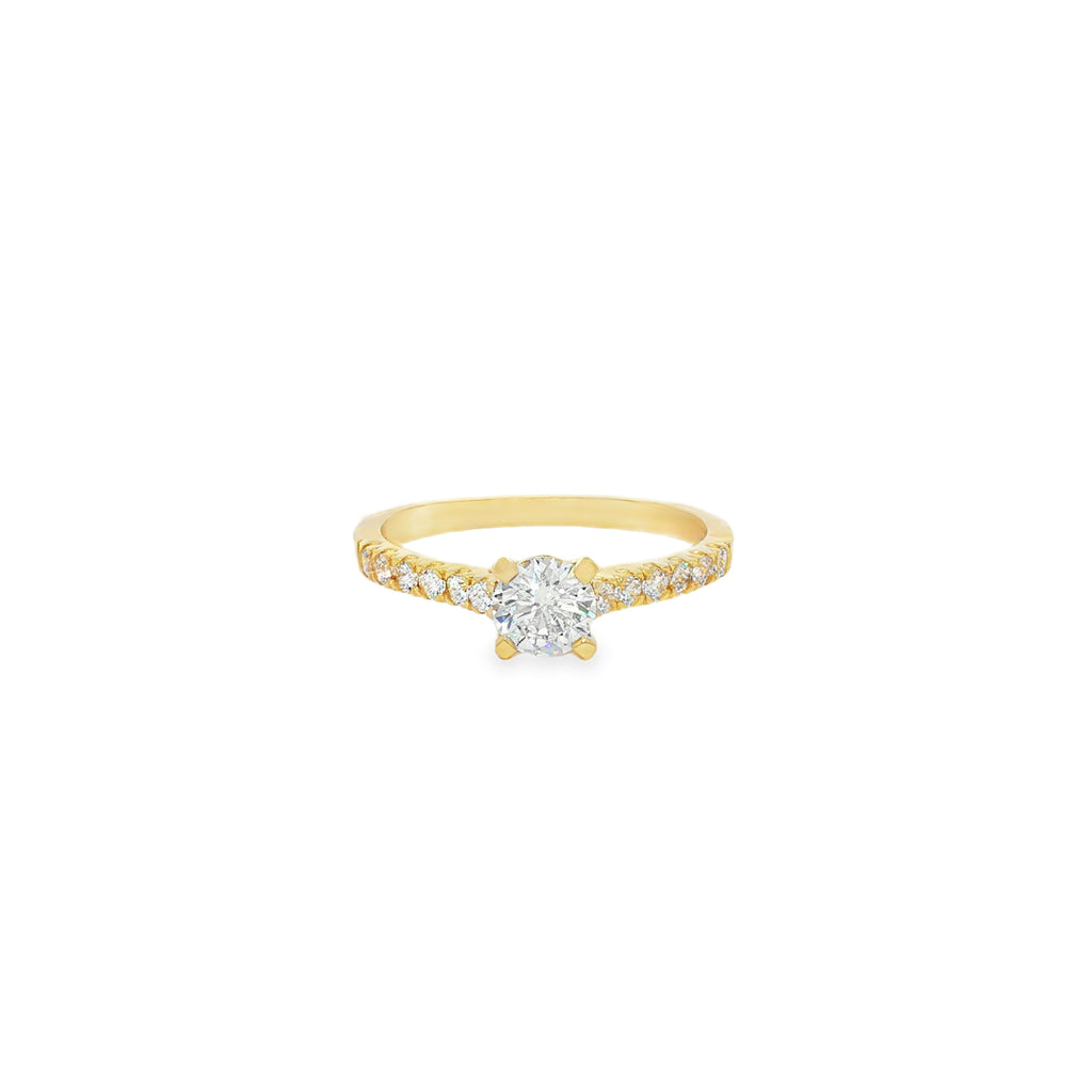 ANILLO SOLITARIO CON ZIRCÓN