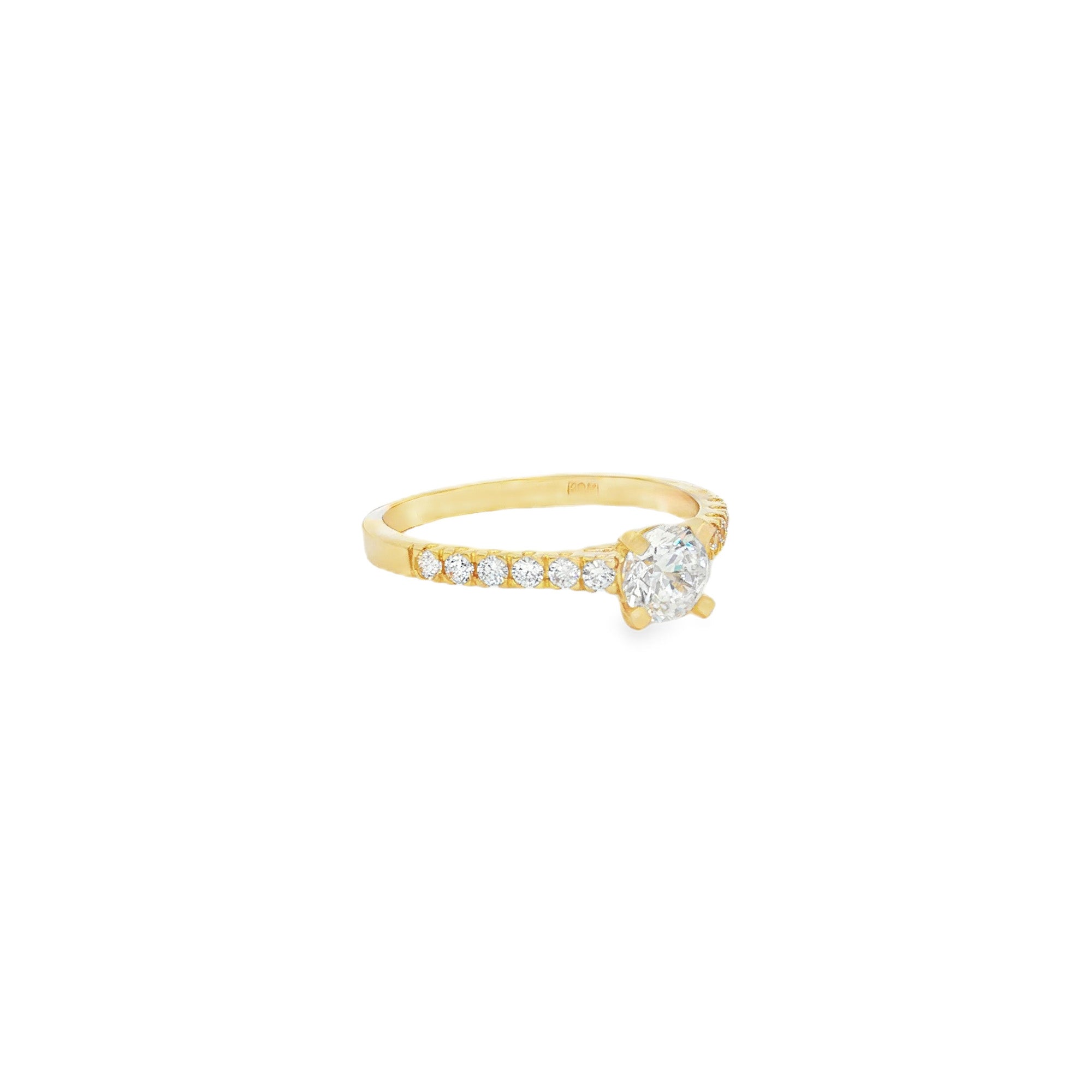 ANILLO SOLITARIO CON ZIRCÓN
