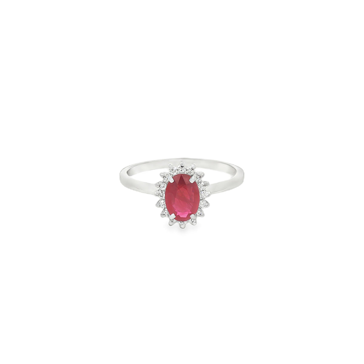 ANILLO FLOR RUBÍ Y DIAMANTES