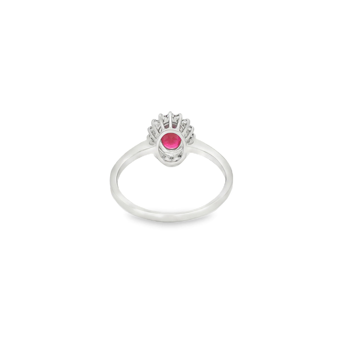 ANILLO FLOR RUBÍ Y DIAMANTES