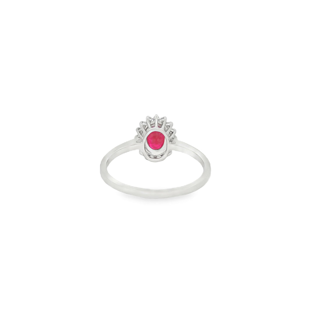 ANILLO FLOR RUBÍ Y DIAMANTES