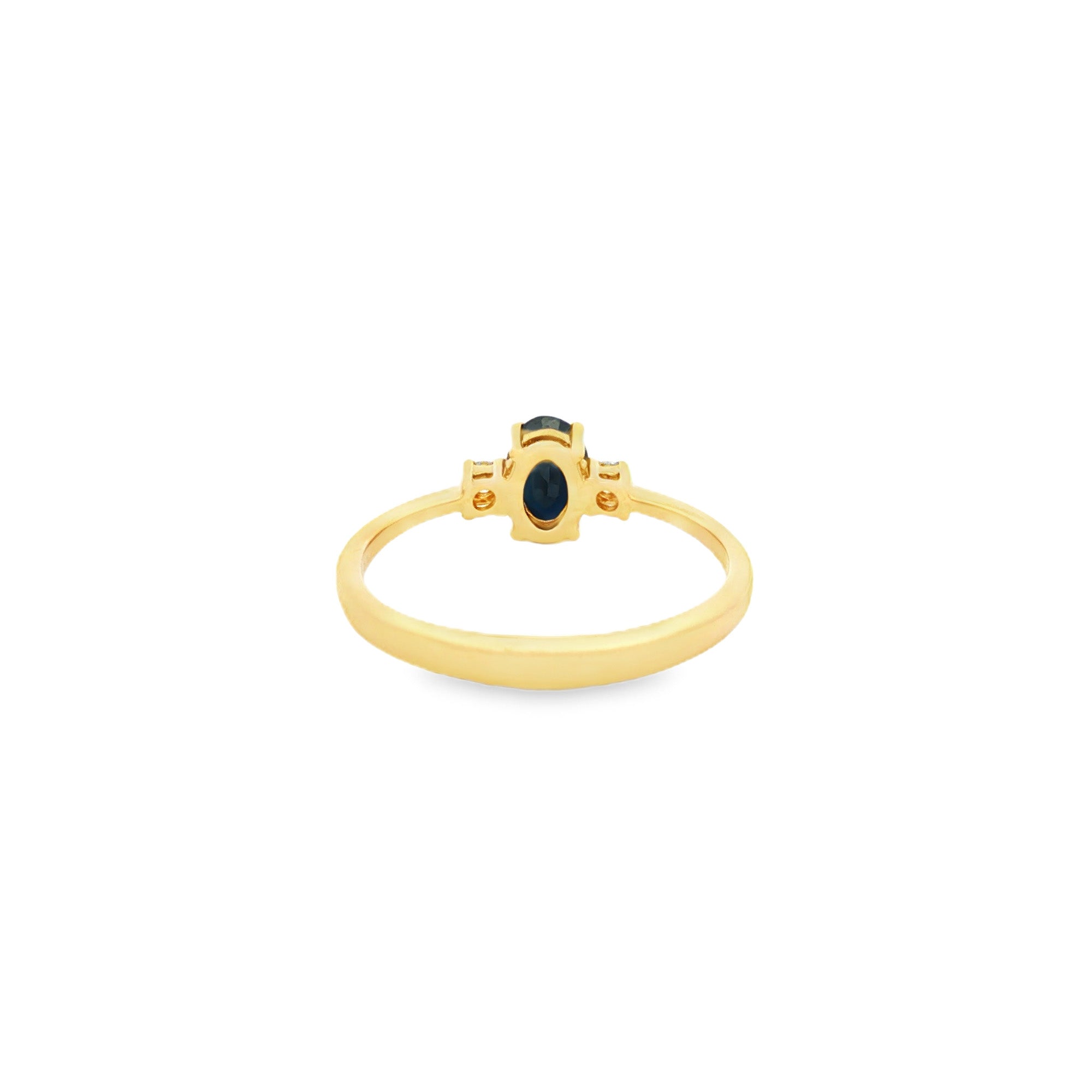 ANILLO CON ZAFIRO Y DIAMANTES