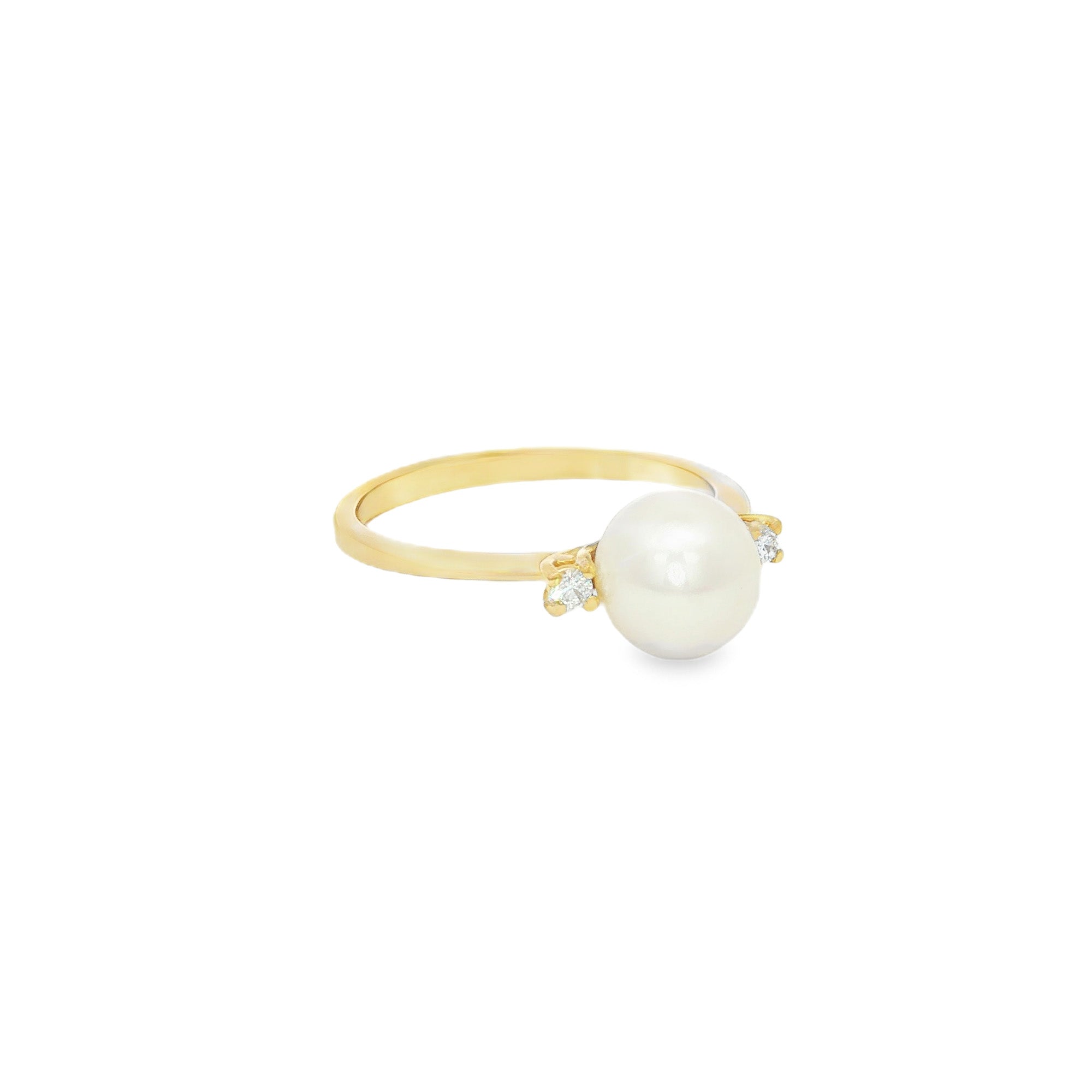 ANILLO PERLA Y DIAMANTES