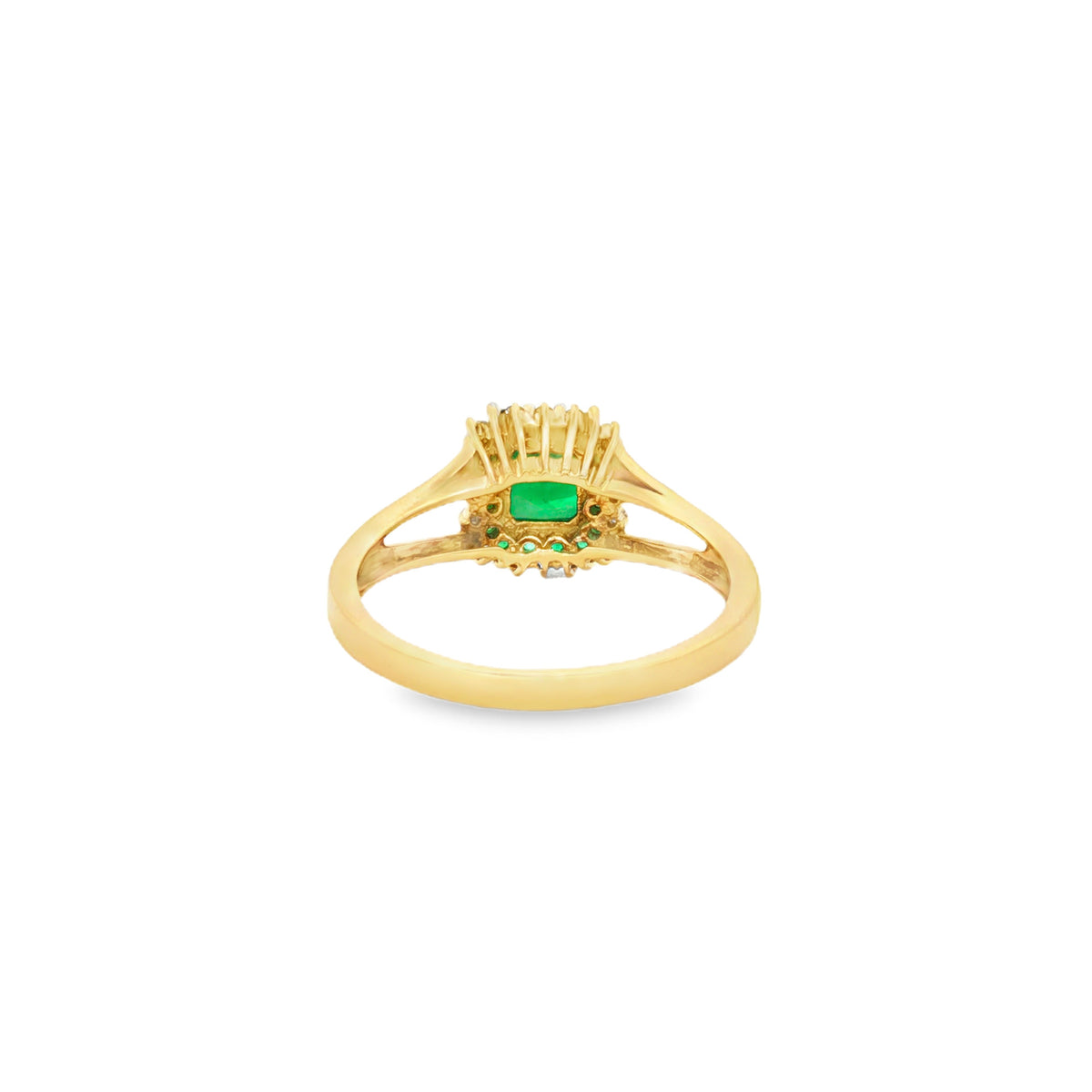 ANILLO ESMERALDA Y DIAMANTES