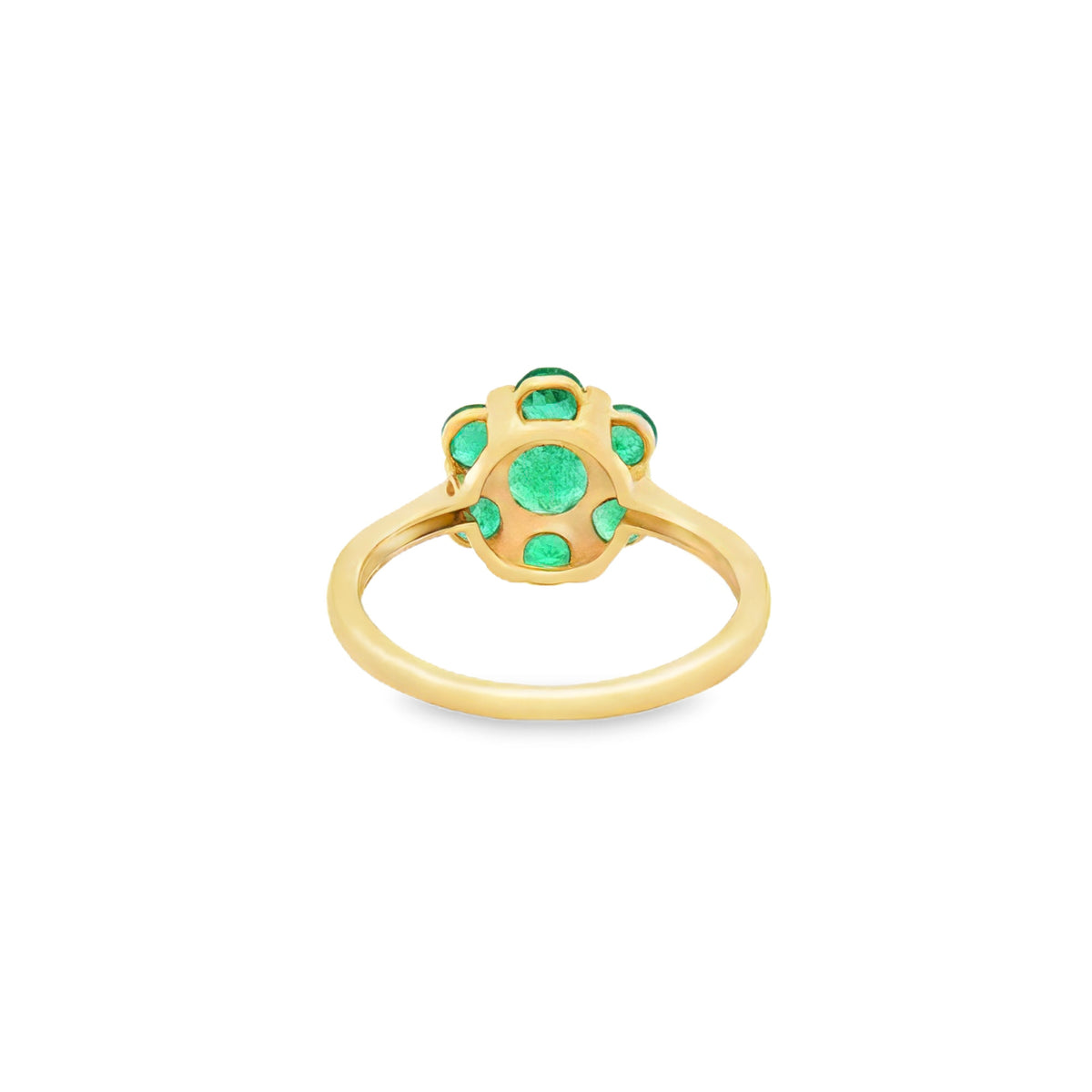 ANILLO FLOR CON ESMERALDAS