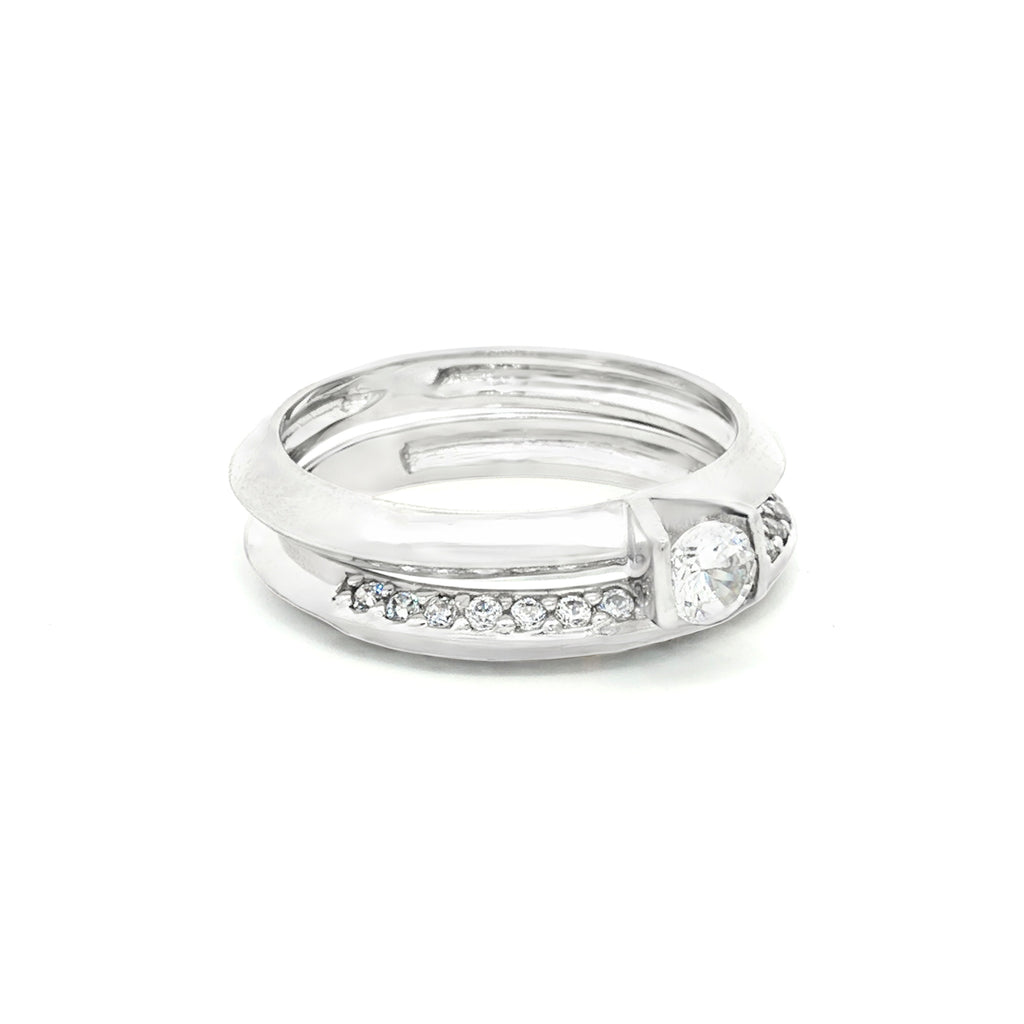 DUPLA ANILLO ZIRCONES VERTICE