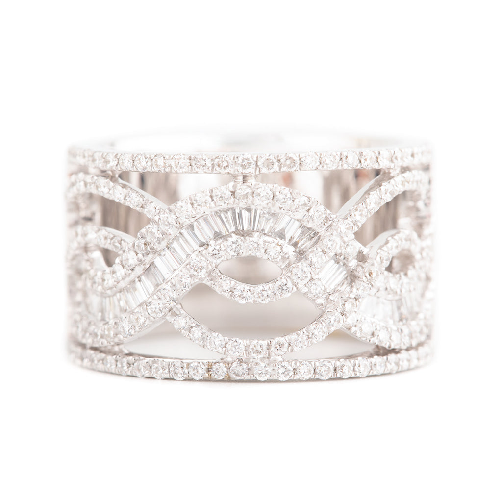 ARGOLLA ONDAS CON DIAMANTES