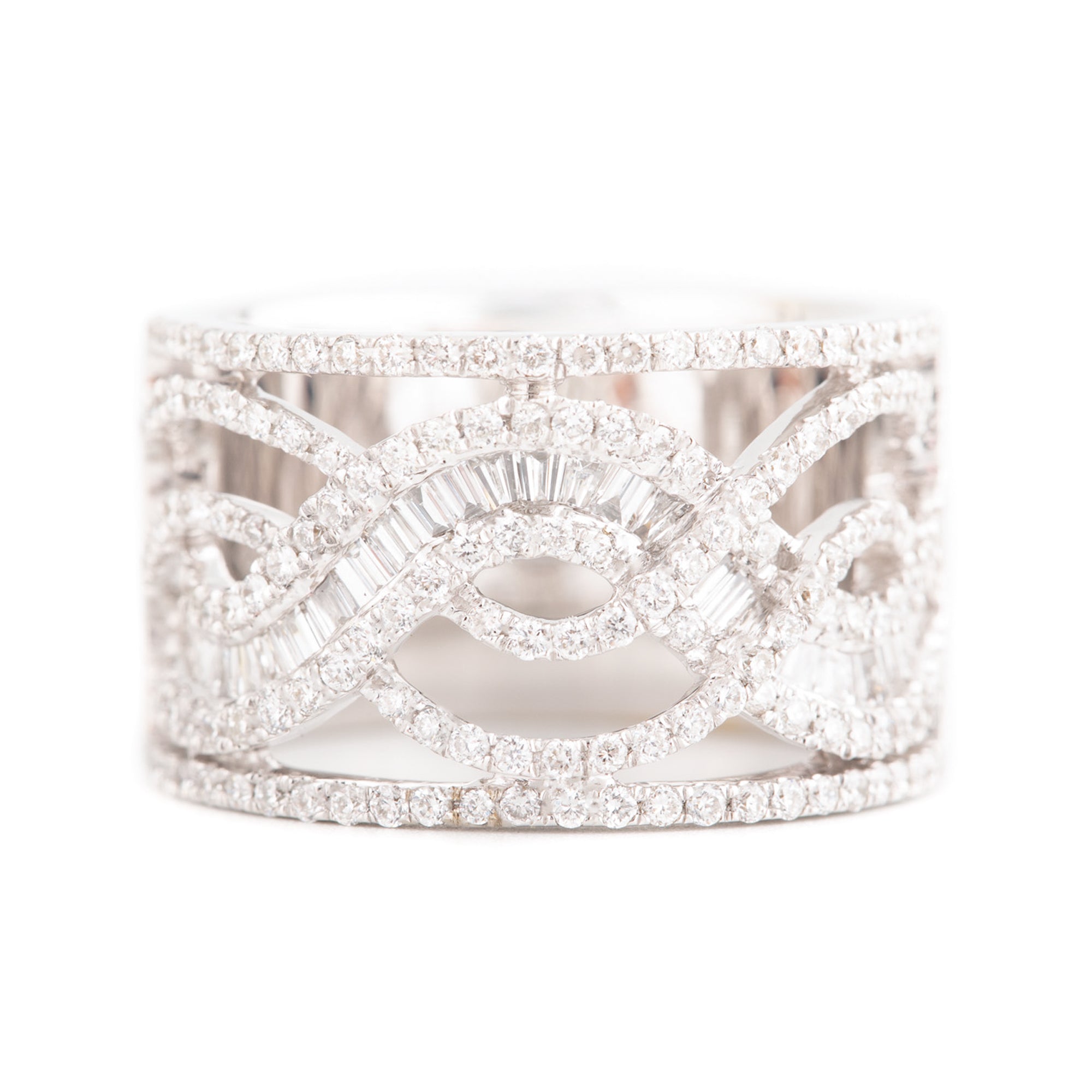ARGOLLA ONDAS CON DIAMANTES