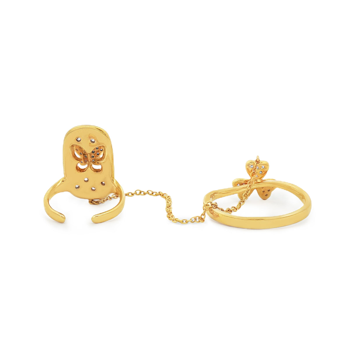 ANILLO DIAMANTES Y CADENA