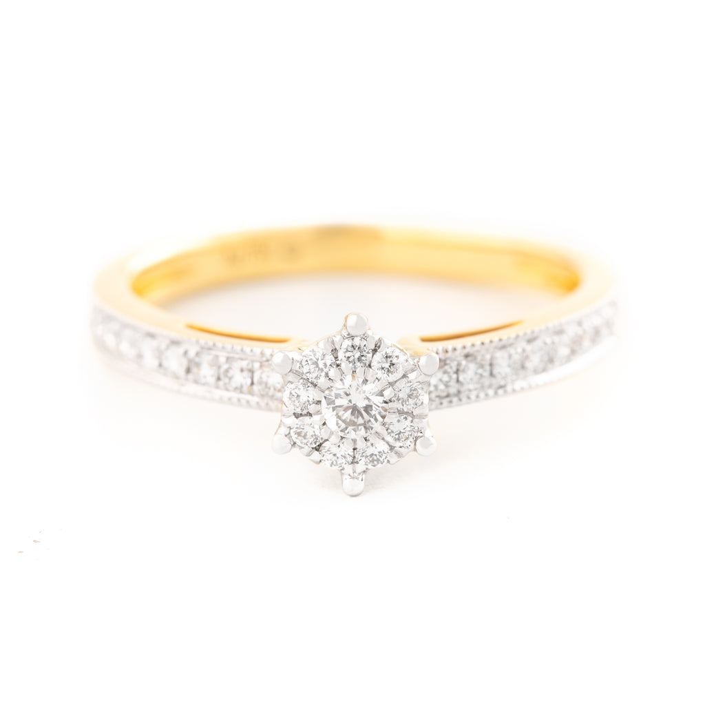 ANILLO FLOR CON DIAMANTES
