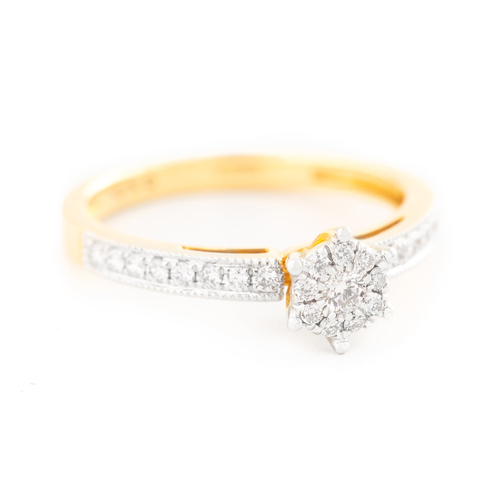 ANILLO FLOR CON DIAMANTES
