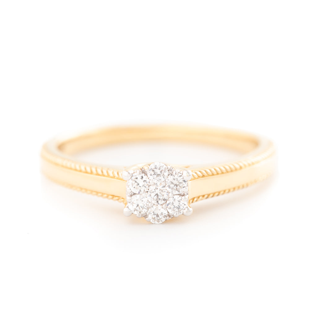 ANILLO FLOR CON DIAMANTES