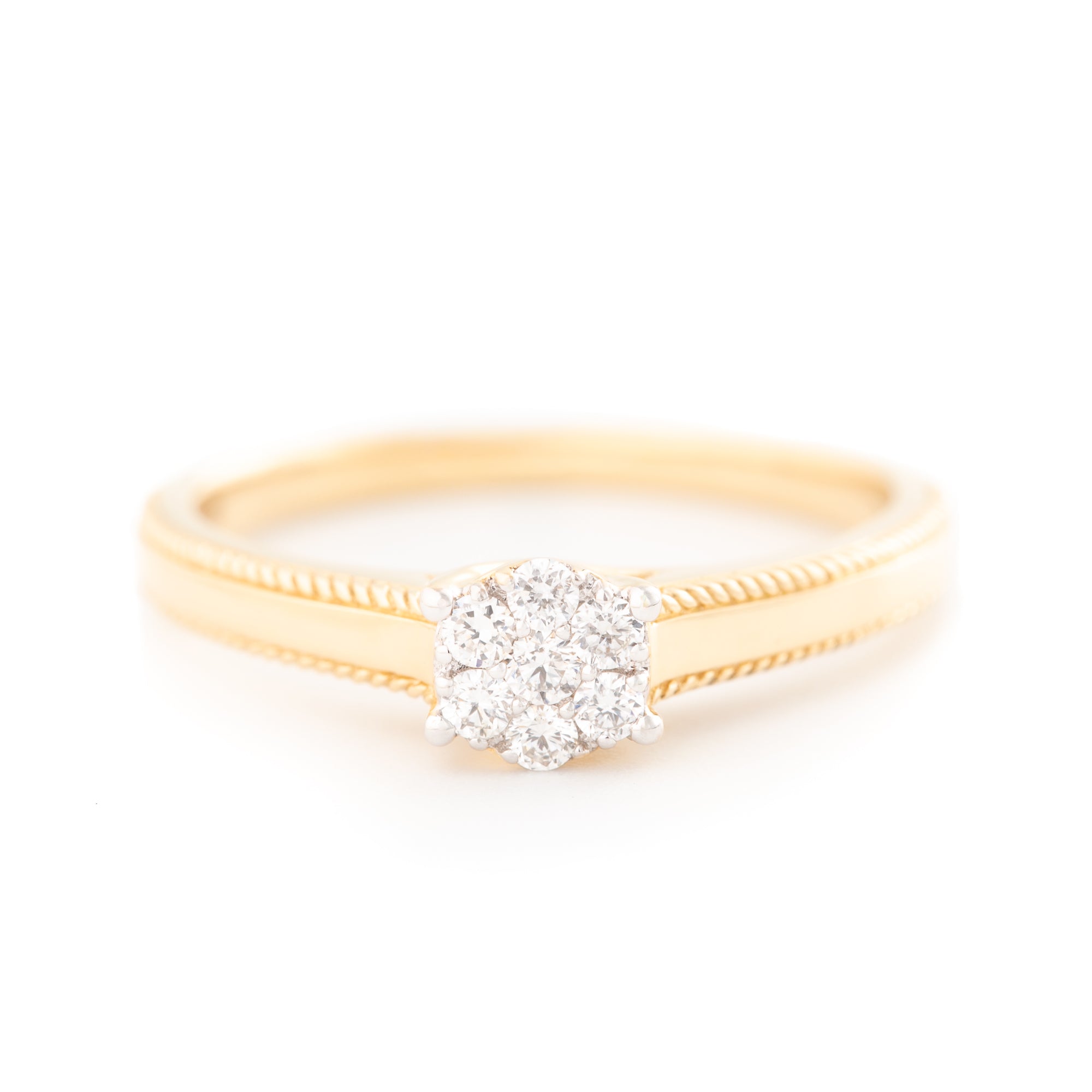 ANILLO FLOR CON DIAMANTES