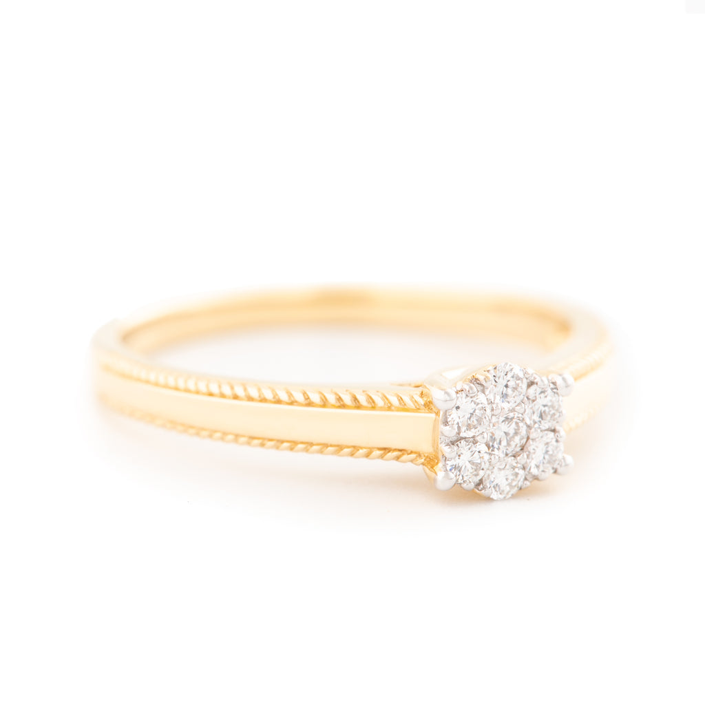 ANILLO FLOR CON DIAMANTES