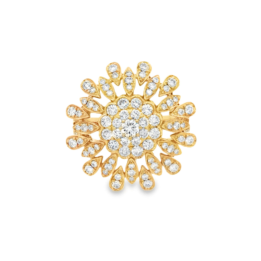 ANILLO FLOR CON DIAMANTES