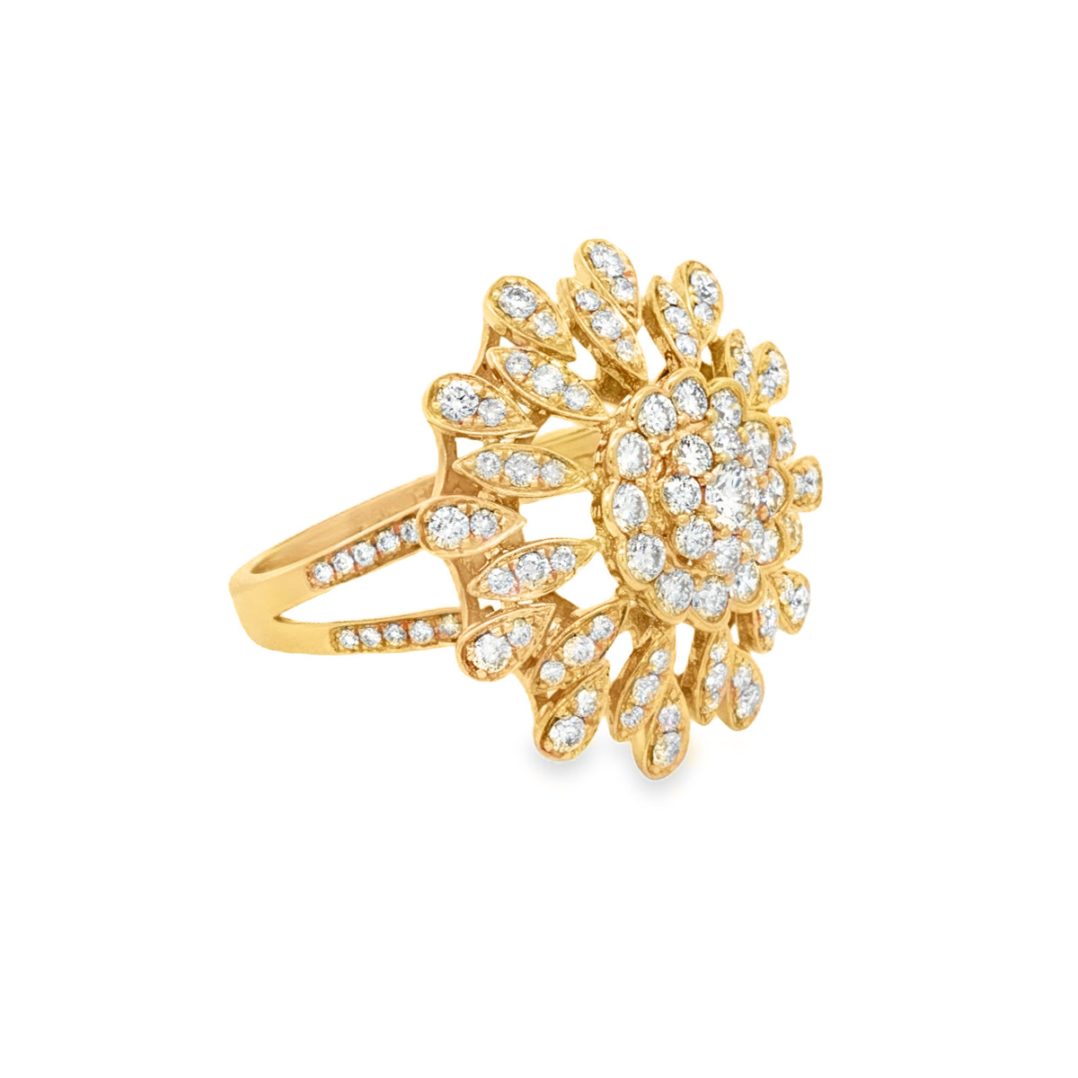 ANILLO FLOR CON DIAMANTES