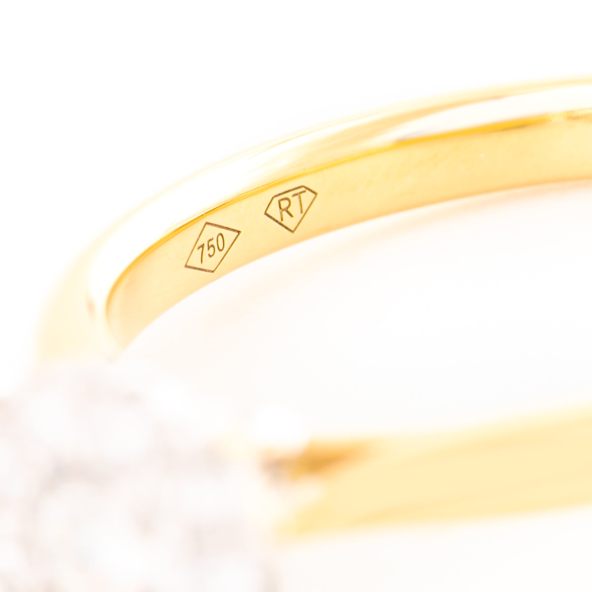 ANILLO SOLITARIO FLOR CON DIAMANTES